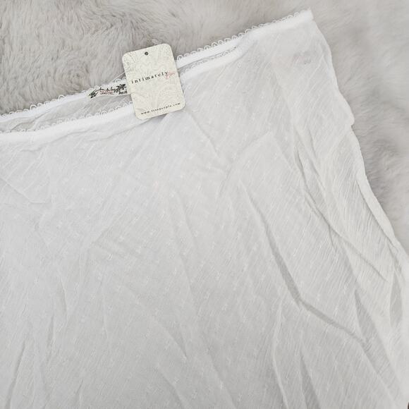 NEW Free People Intimately Sweet On You Bias Half Slip Maxi Skirt Clean Ivory - Picture 7 of 15